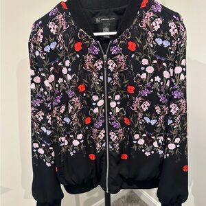 Women's Floral Bomber Jacket INC